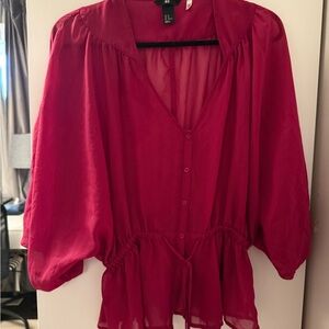 H&M Vibrant Pink Blouse
